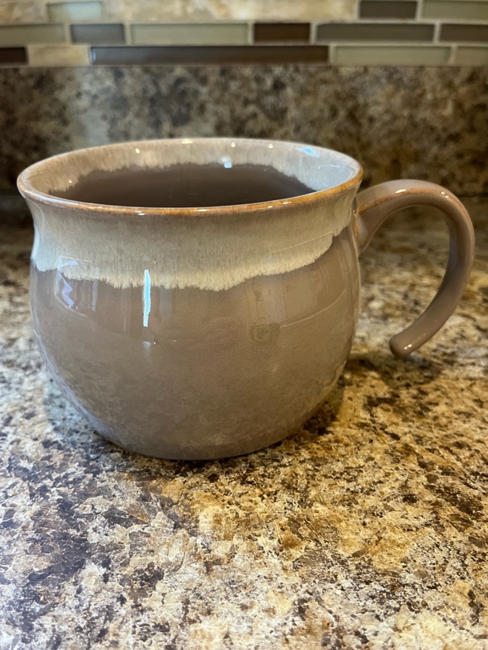 Pfaltzgraff gGlazed Drip Taupe and Cream Soup Mug - Home Dining - Picture 2 of 9